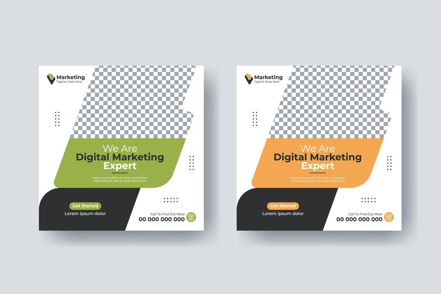 Social media post square flyer digital marketing template design vector