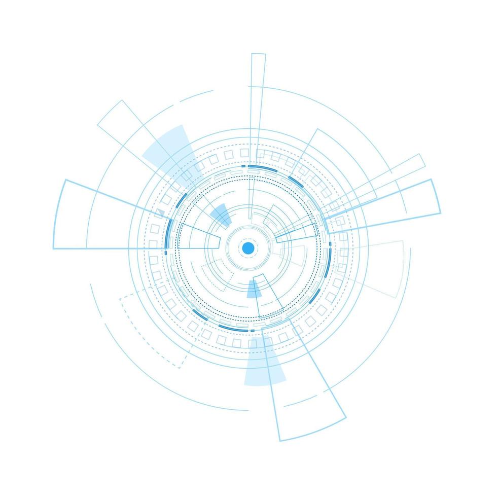 plantilla abstracta de tecnología futurista, interfaces de usuario virtuales innovadoras, hud, vector de fondo de velocidad de flecha