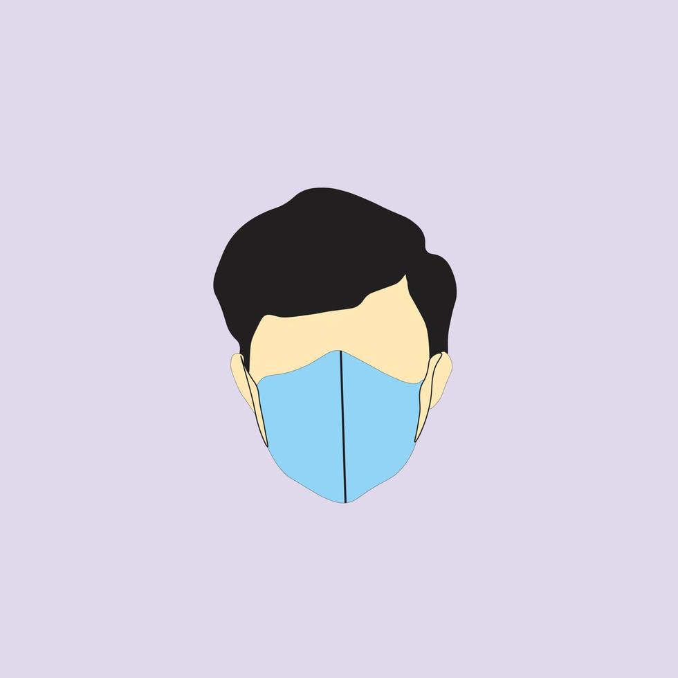 Wear mask vector illustration icon