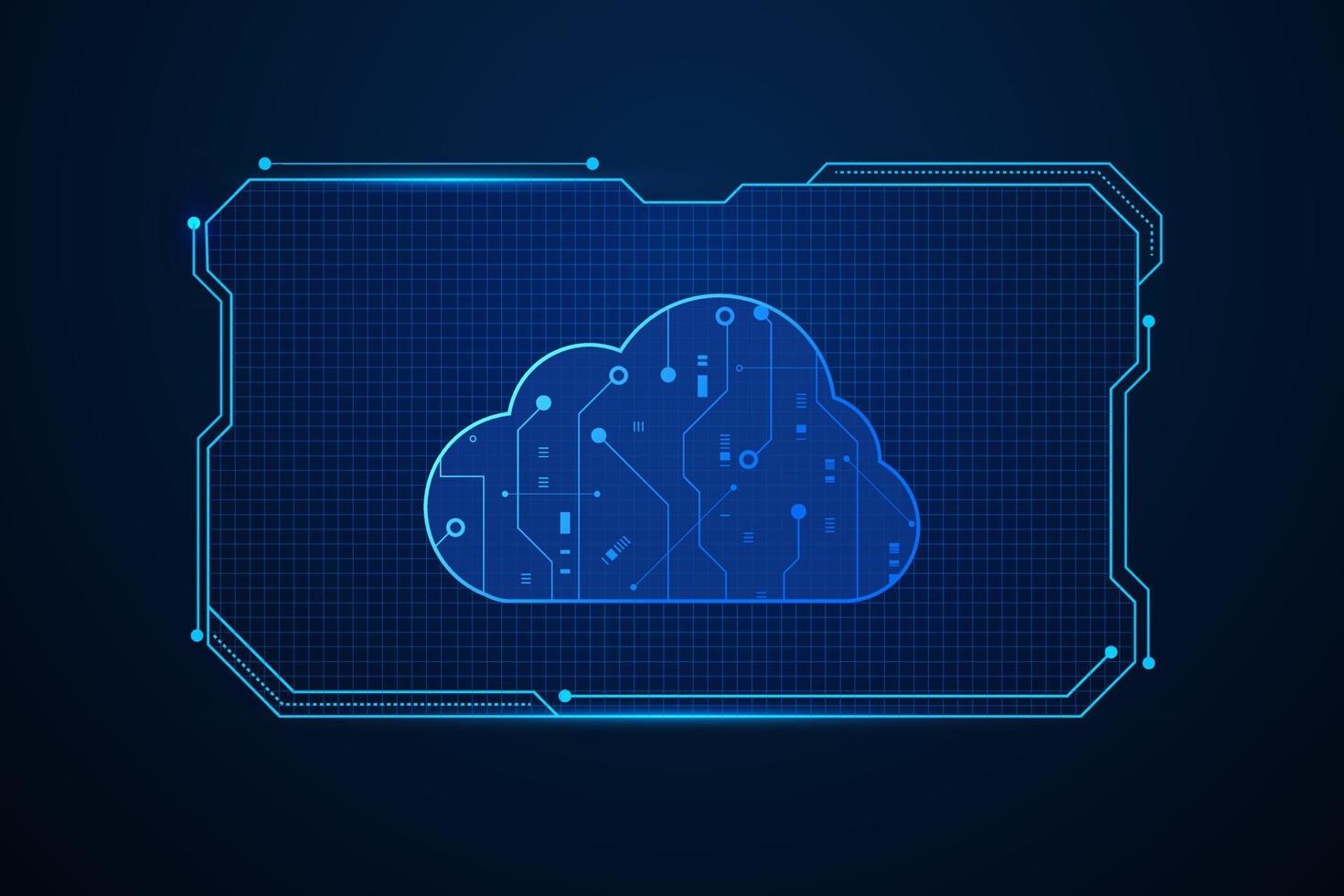 tecnología de nube moderna, almacenamiento en línea futurista, trabajo desde casa vector