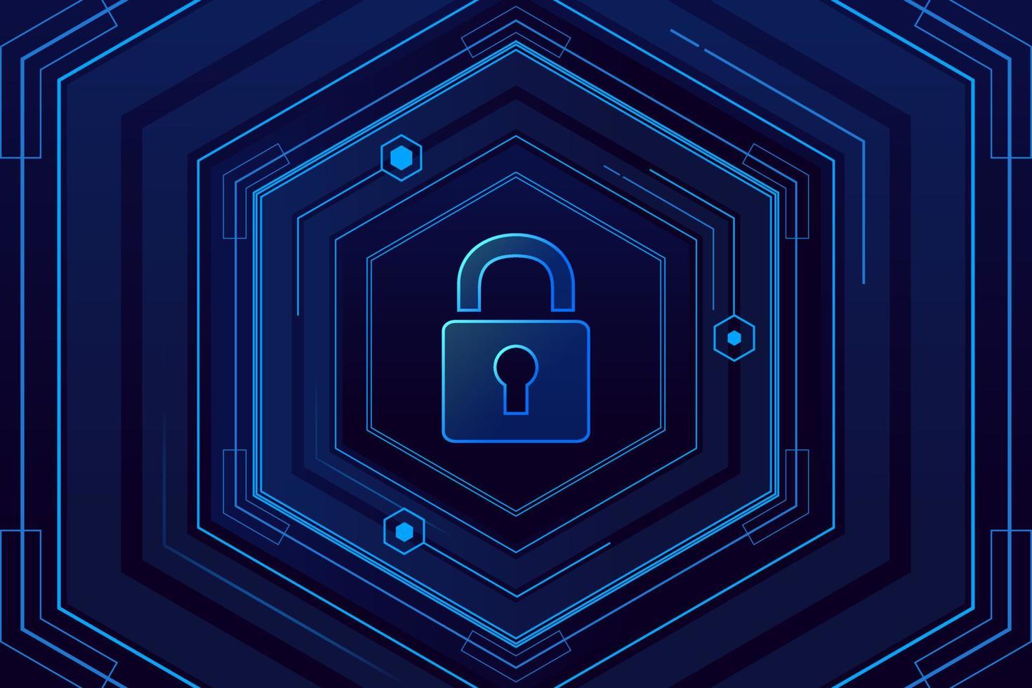 Cyber security technology concept , Shield With Keyhole icon on circuit board , personal data , vector