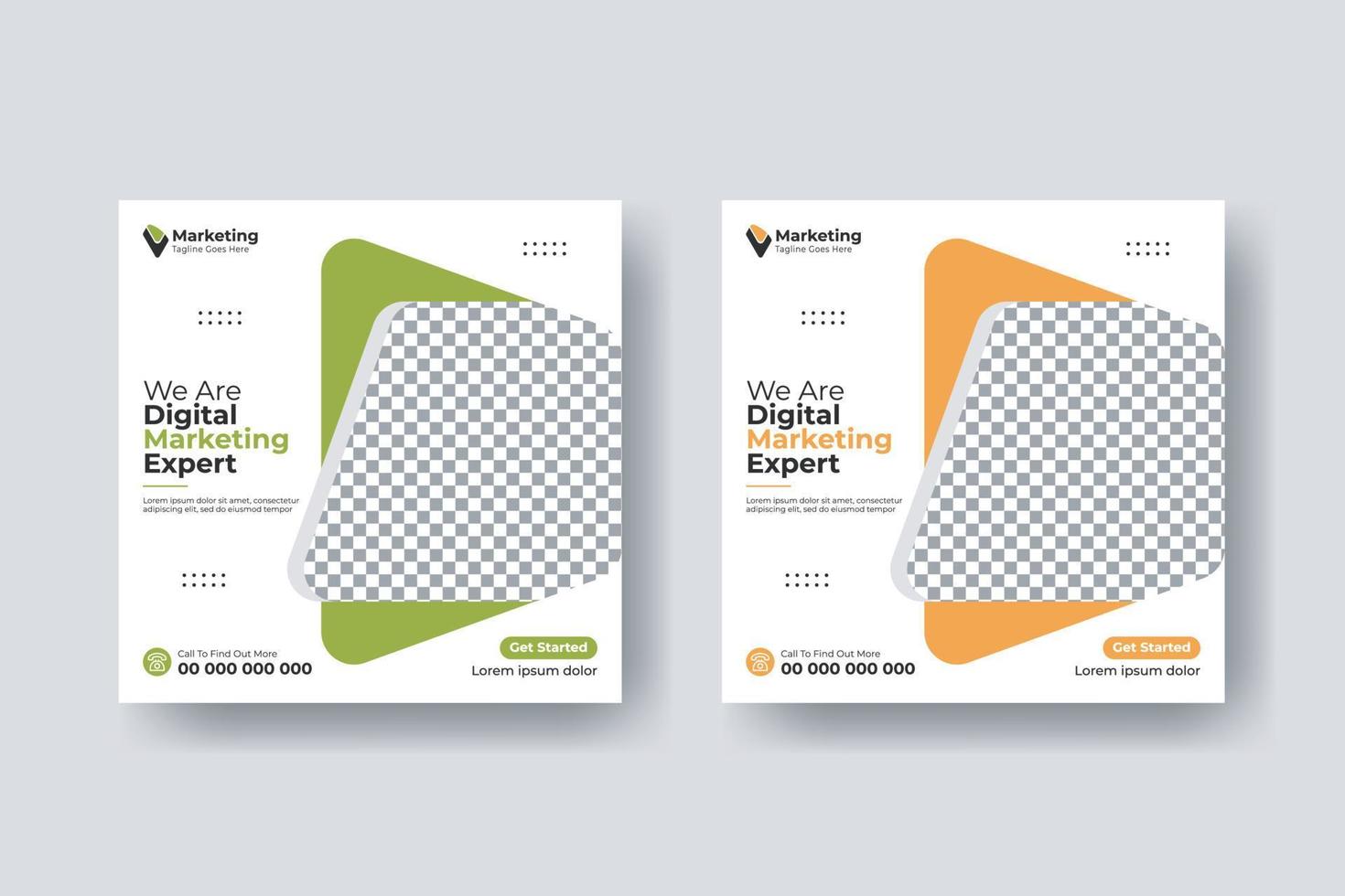 Social media post square flyer digital marketing template design vector