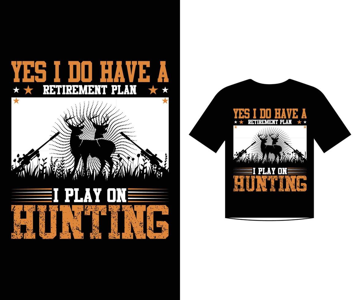 vector de diseño de plantilla de camiseta de caza