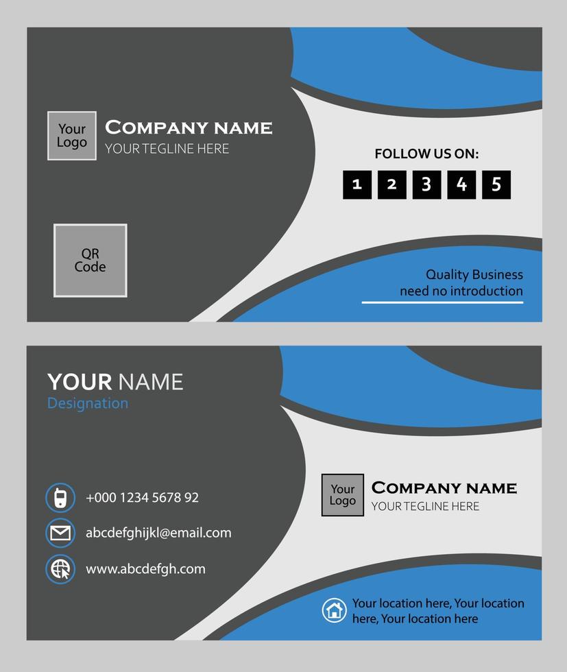 Corporate Business Card Design vector