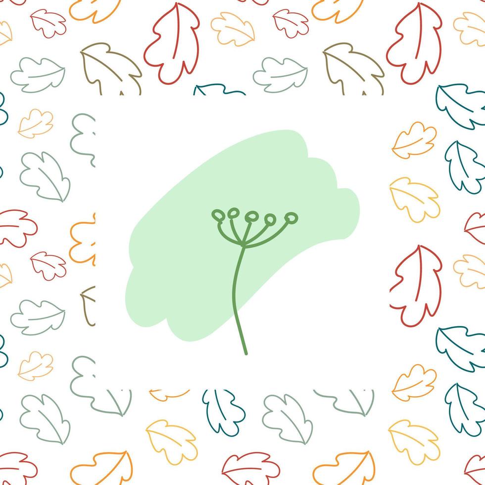 Set of rectangular frame made of leaves and floral element. Great for lettering. Template. Lifestyle vector