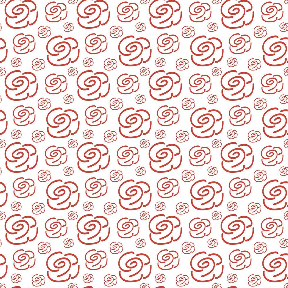 Seamless floral pattern of red rose buds in a trendy shade. Abstract background. Texture. Wallpaper. vector