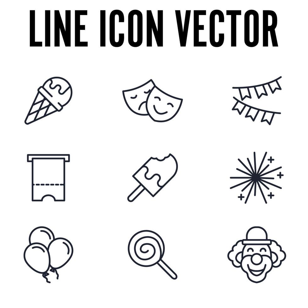 icono del parque de atracciones vector