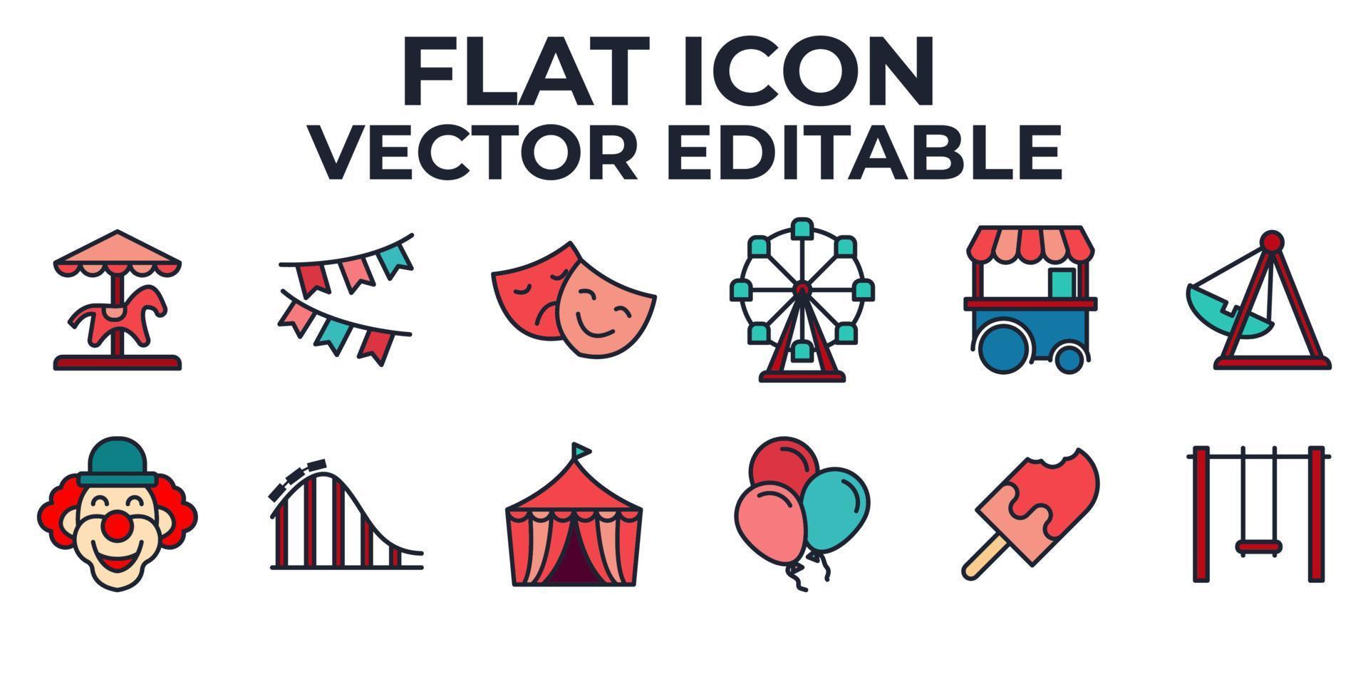 icono del parque de atracciones vector