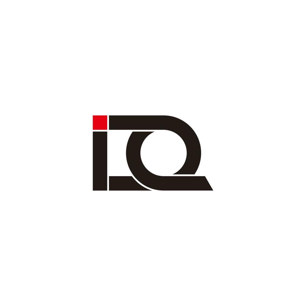 circle motion letter iq line simple design symbol logo vector