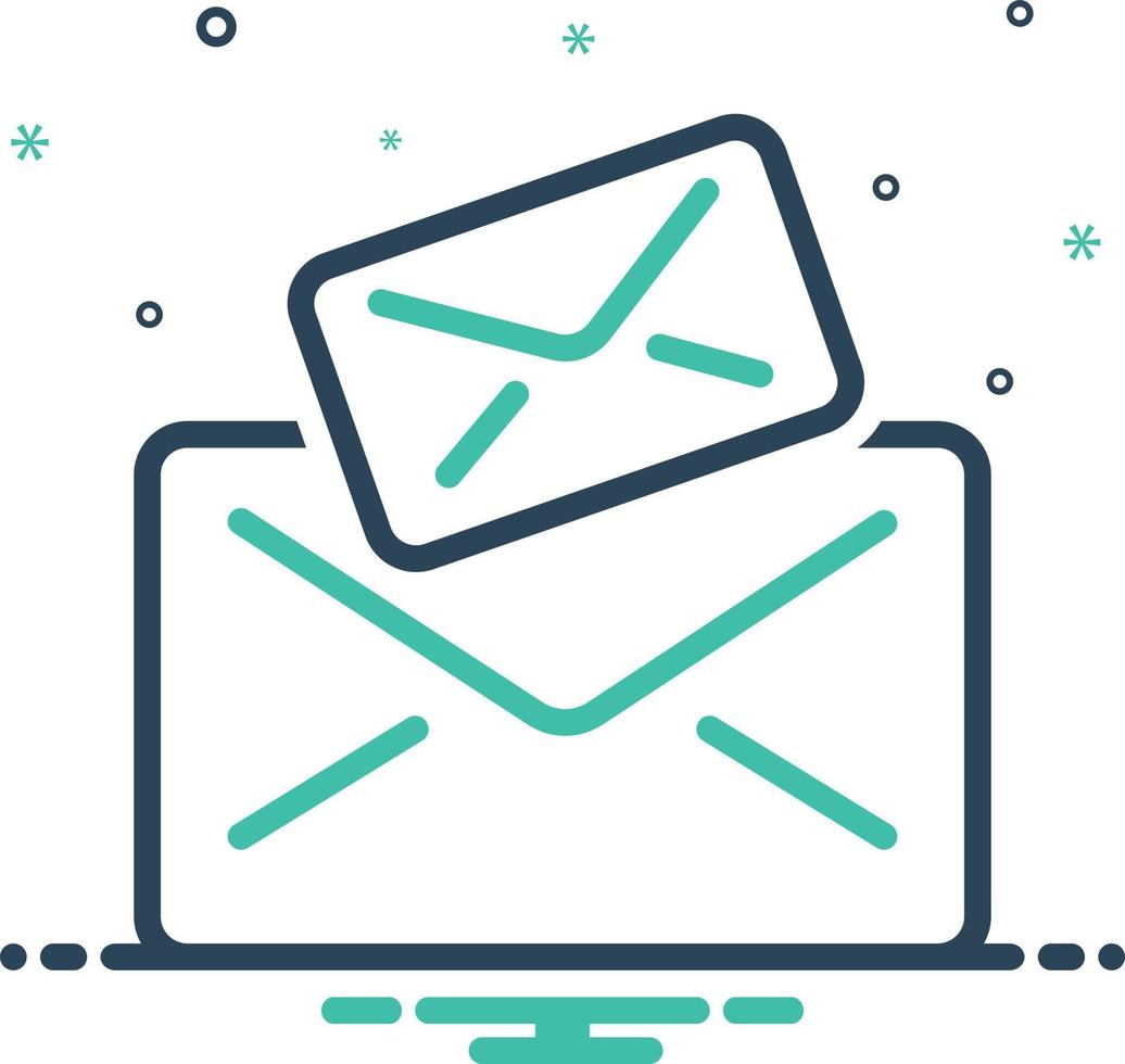 Mix icon for mail vector