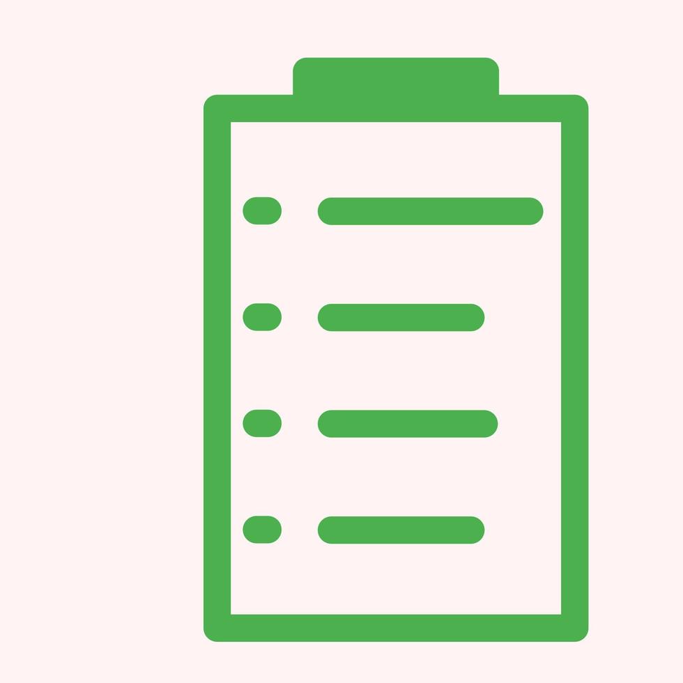 Check list green outline icon logo illustration. suitable for health and medical article vector