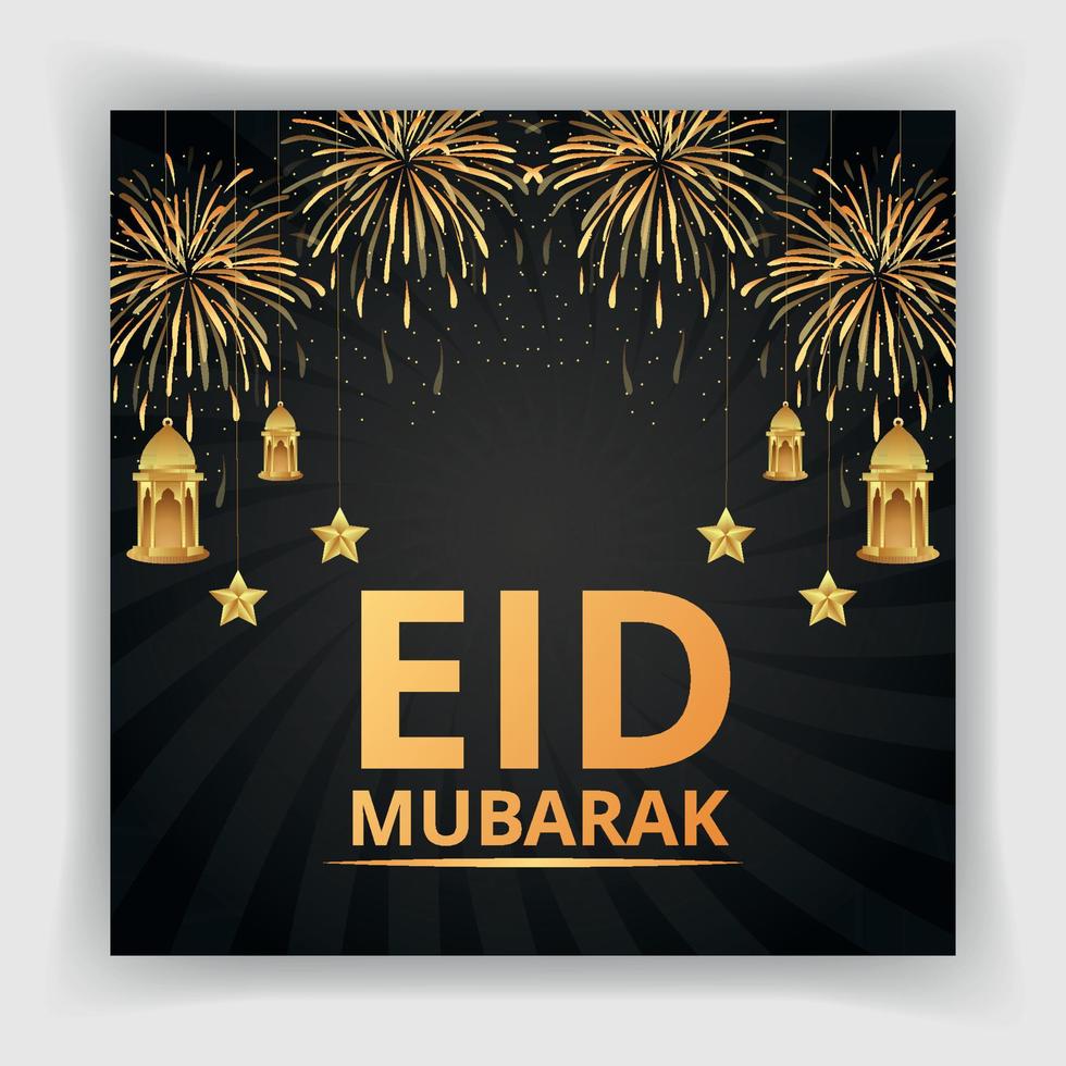 Eid Mubarak Social media post template vector