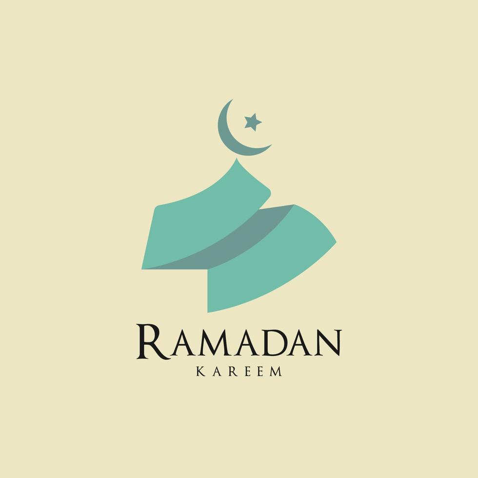 inspiración de la plantilla del logotipo de Ramadán en estilo de color vintage. ilustración vectorial vector