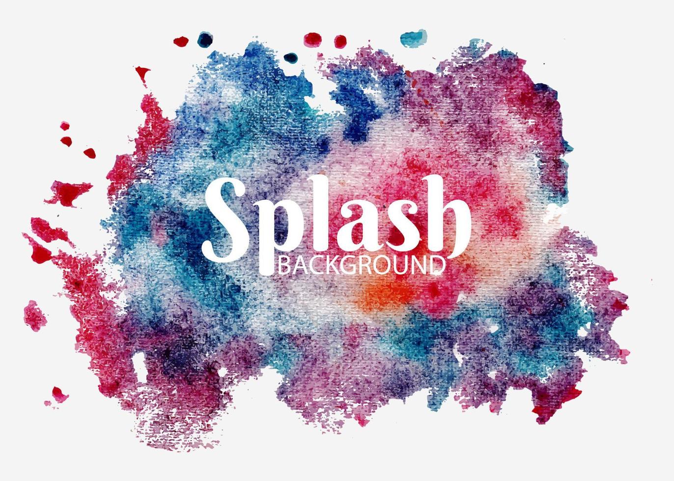 colorful Isolated watercolor splatter stain, Hand drew watercolor splash vector, Multicolored watercolor splash vector