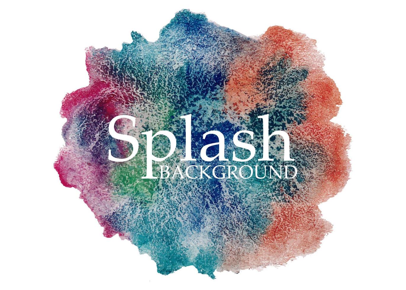 colorful Isolated watercolor splatter stain, Hand drew watercolor splash vector, Multicolored watercolor splash vector