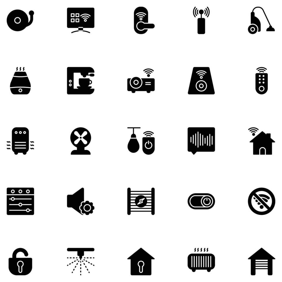 icono de casa inteligente en estilo sólido para cualquier propósito. perfecto para la presentación de la aplicación móvil del sitio web vector