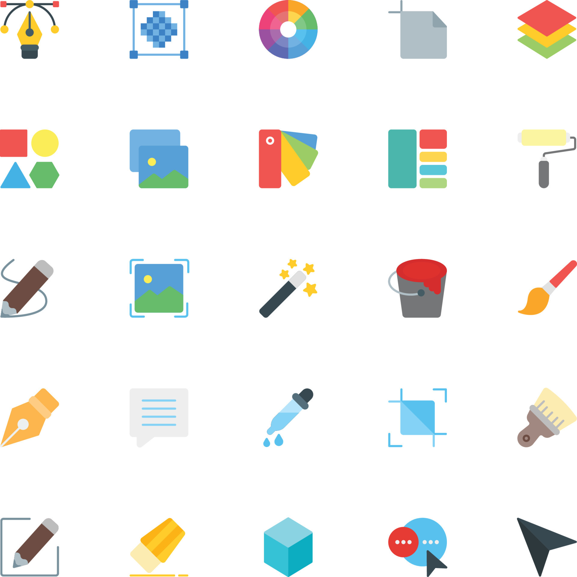 Graphic Design Icon in Flat Style For Any Purposes. Perfect For Website