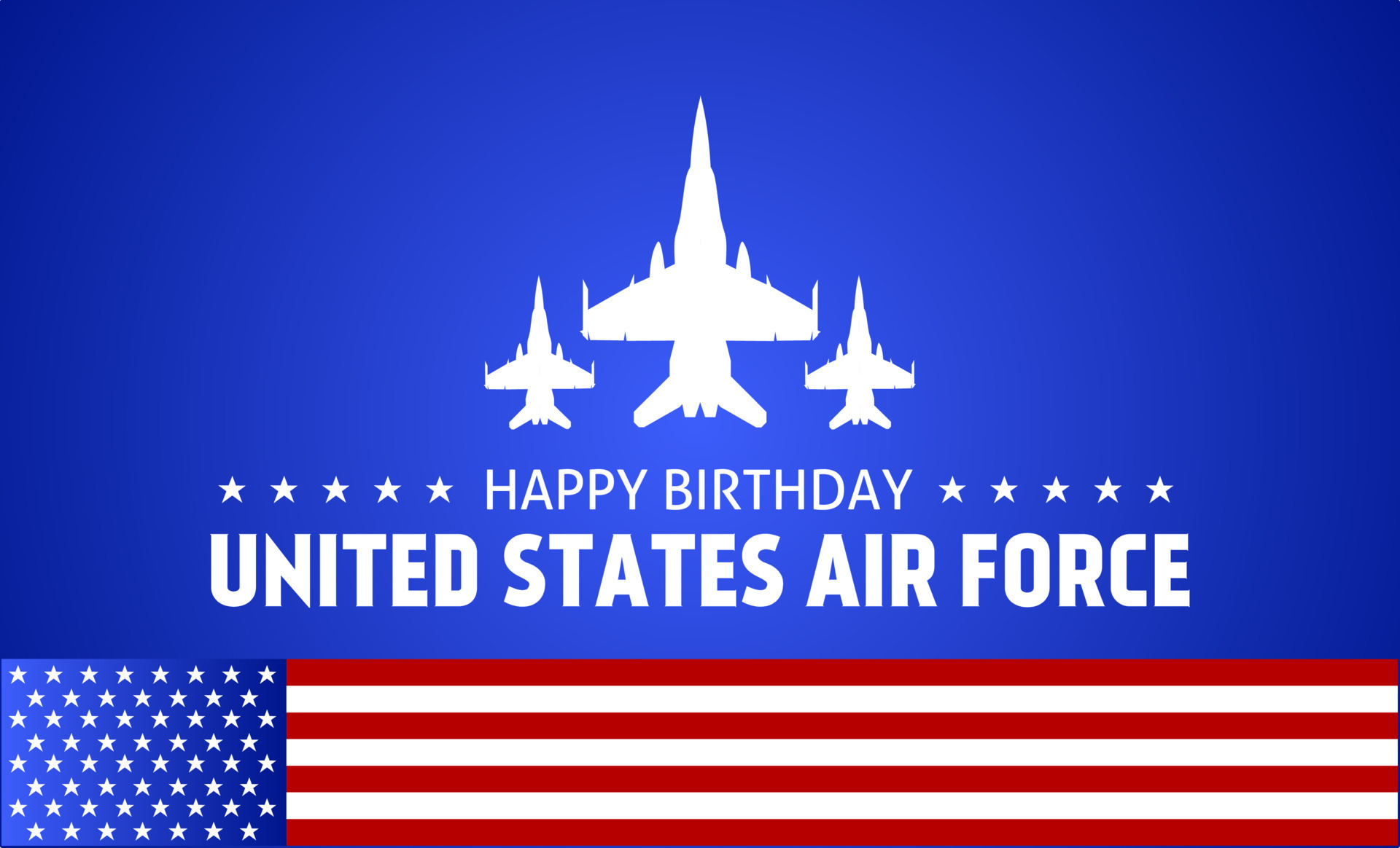 United States Air Force birthday theme icon symbol. Vector illustration