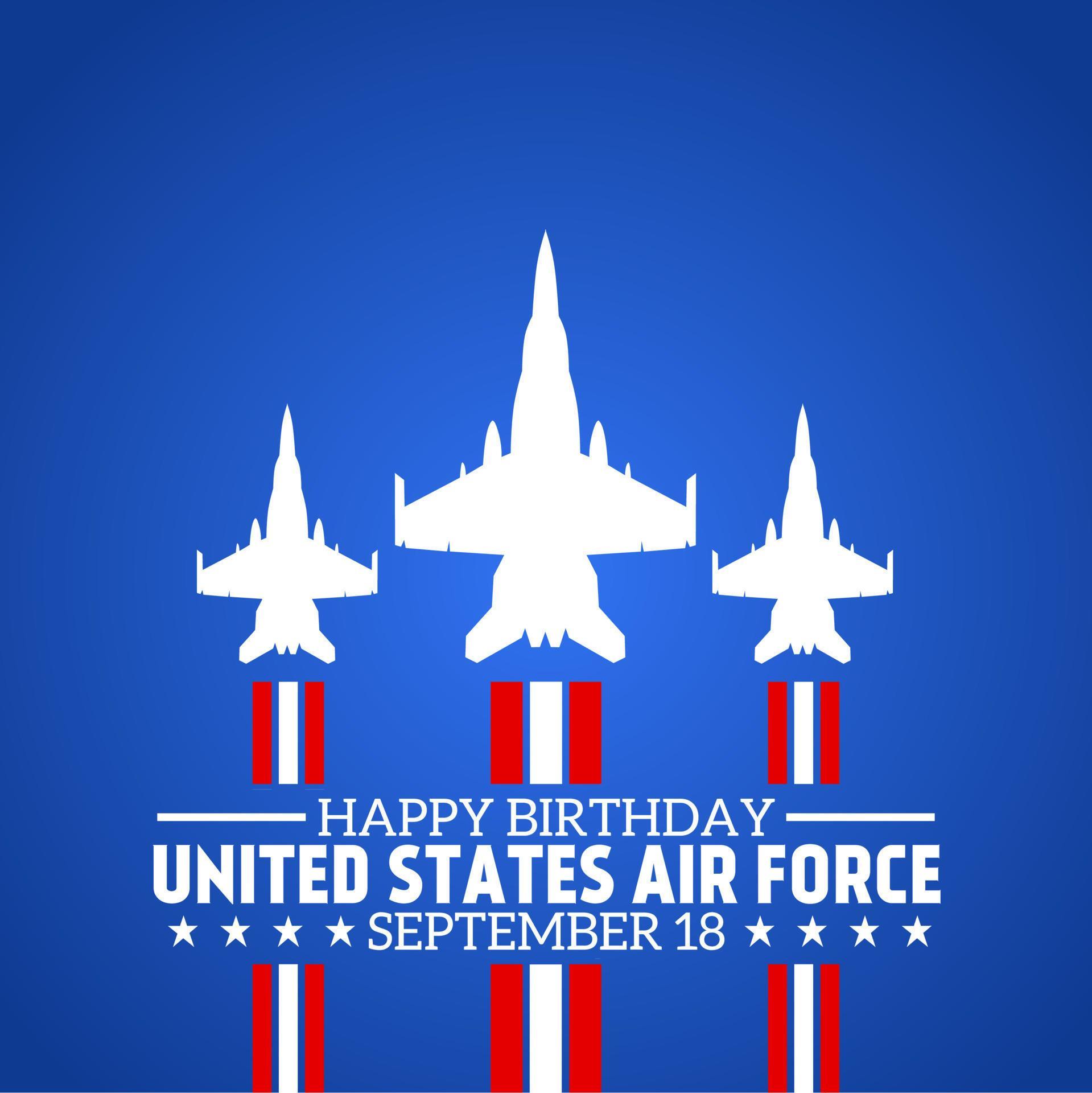 United States Air Force birthday theme icon symbol. Vector illustration. Suitable for Poster