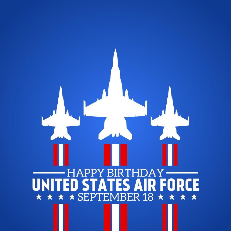 United States Air Force birthday theme icon symbol. Vector illustration