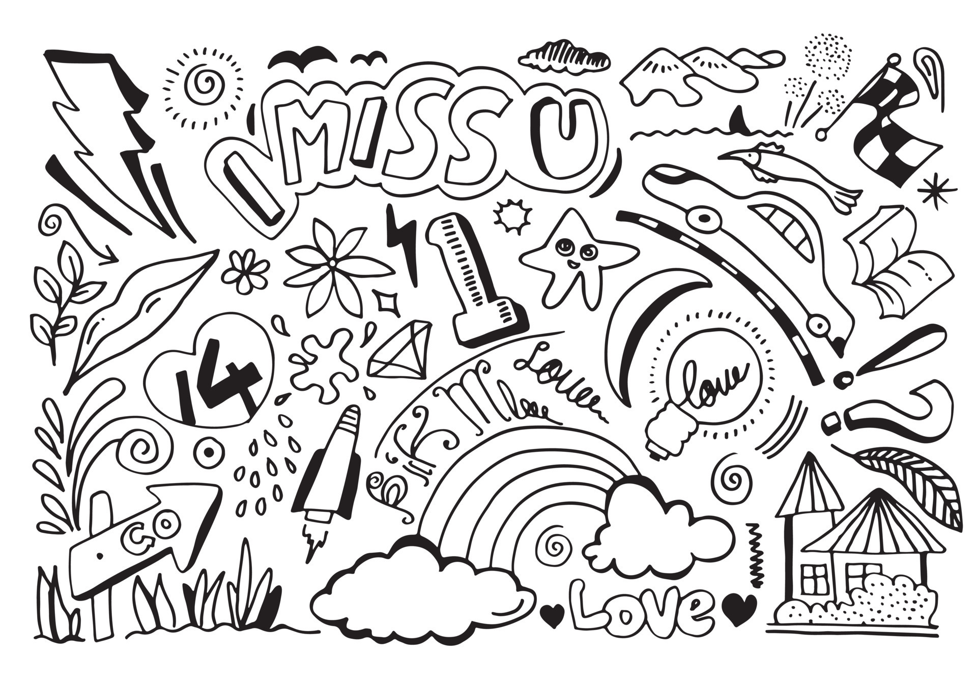 Hand drawn creative art doodle design concept, business concept