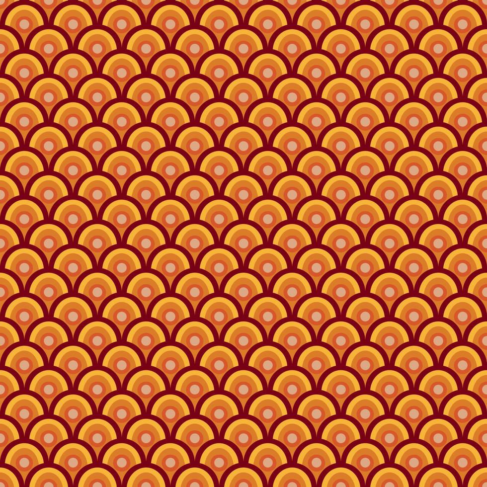 Simple geometric seamless pattern background in Japanese style with red and yellow color . vector