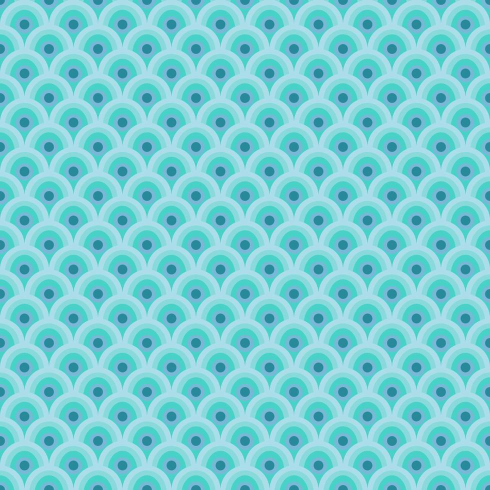 Simple geometric seamless pattern background in Japanese style with green color tone . vector