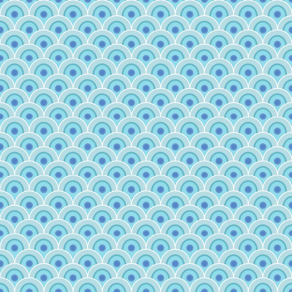 Simple geometric seamless pattern background in Japanese style with blue color tone . vector
