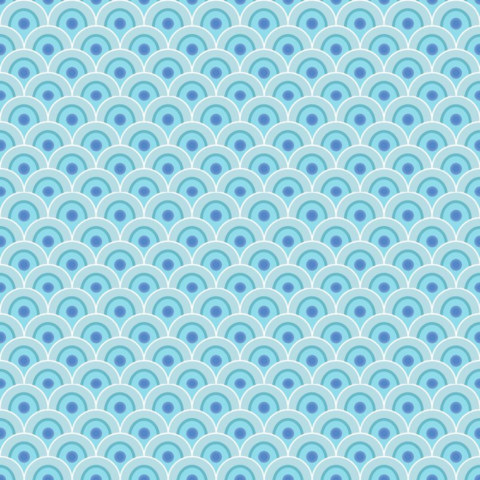 Simple geometric seamless pattern background in Japanese style with blue color tone . vector