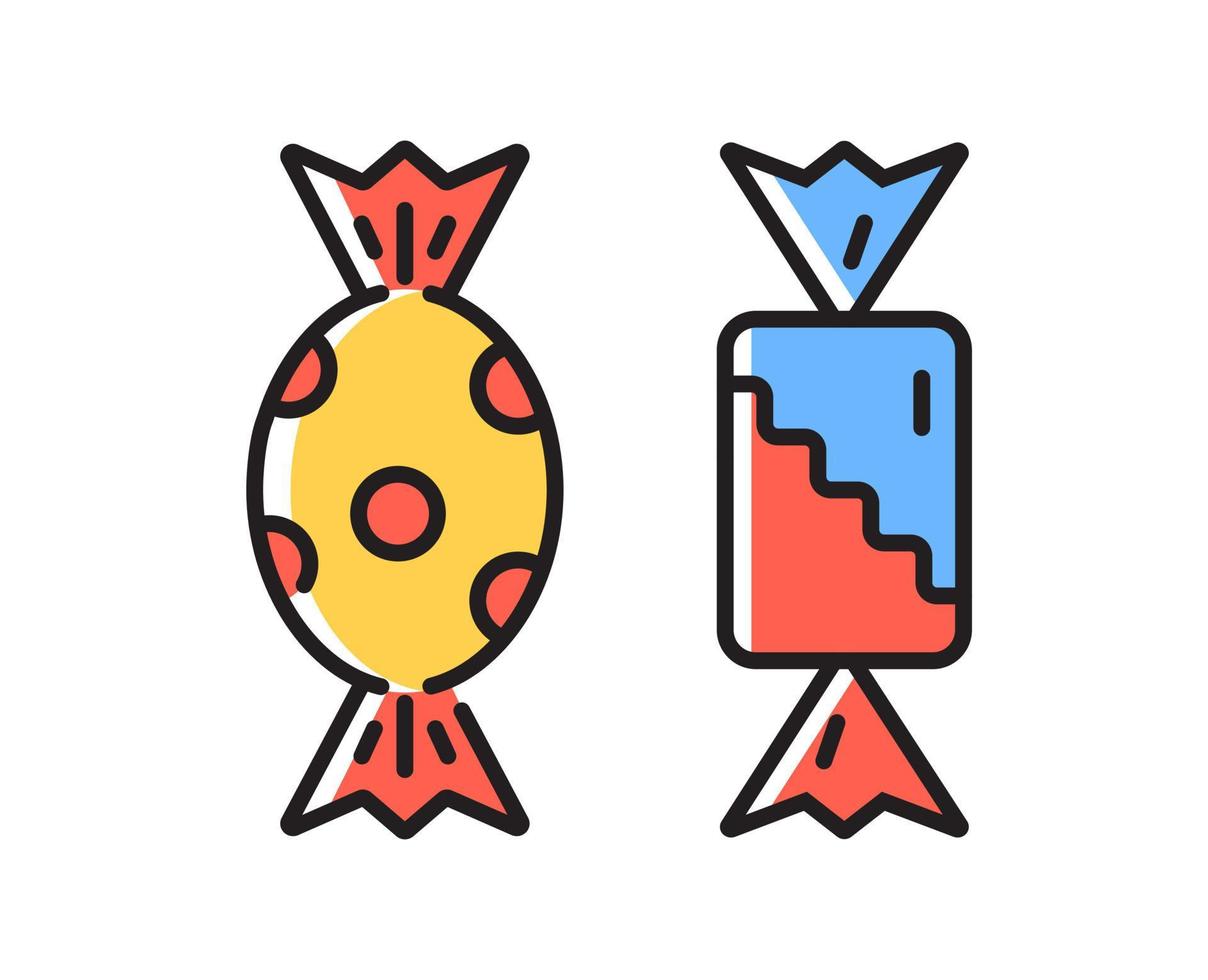 Candy icon. Simple linear symbol in color. Vector illustration.