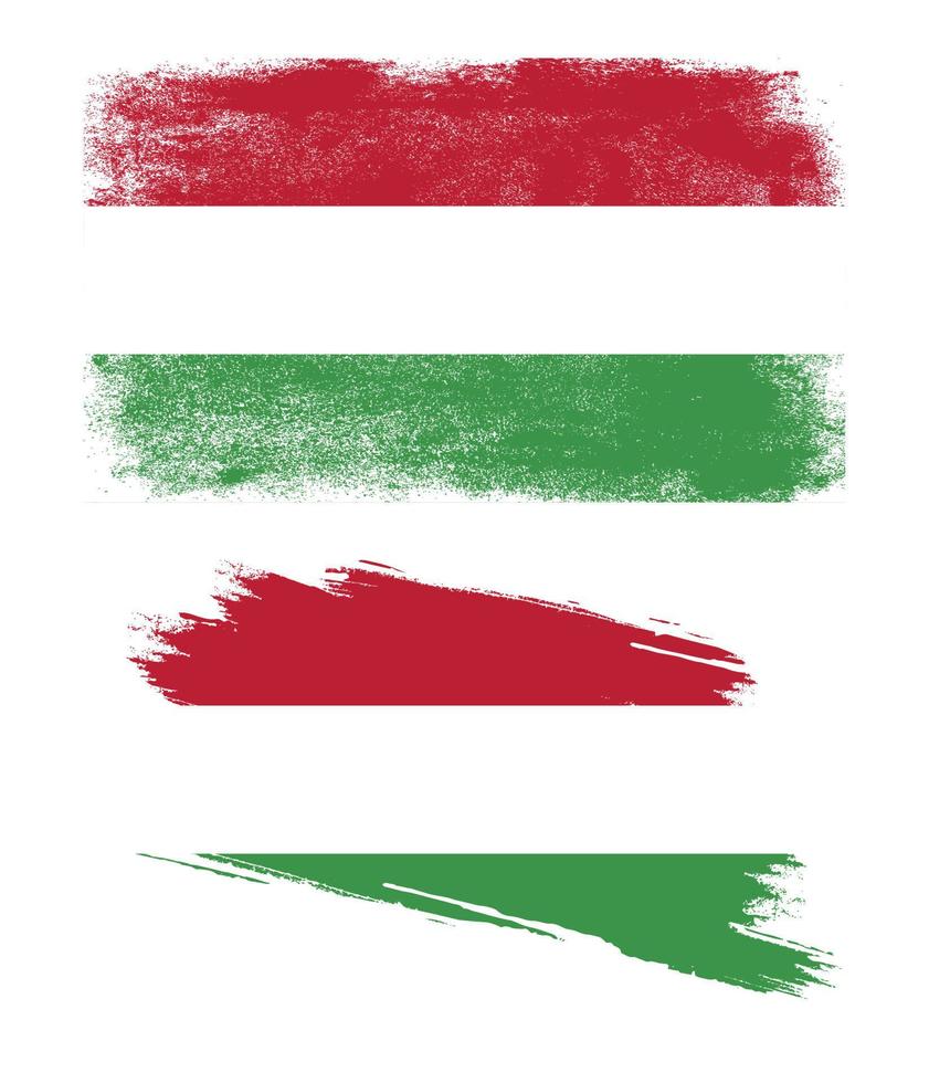 Hungary flag in grunge style vector