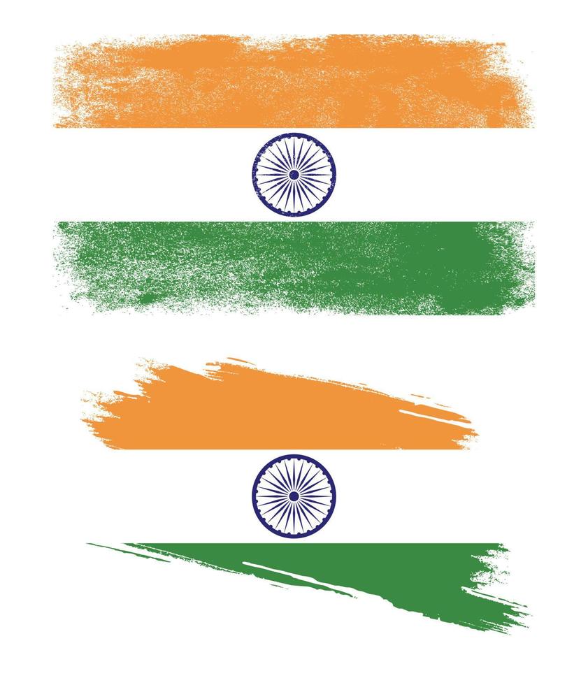 bandera india en estilo grunge vector