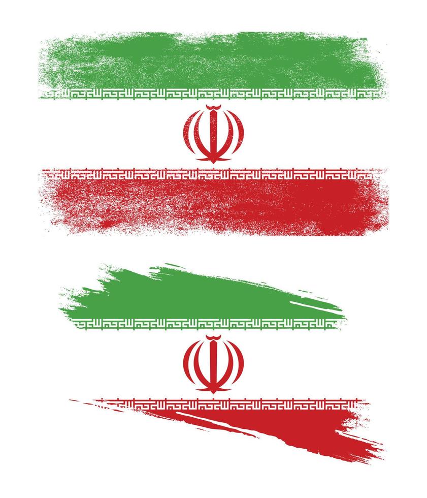 Iran flag in grunge style vector