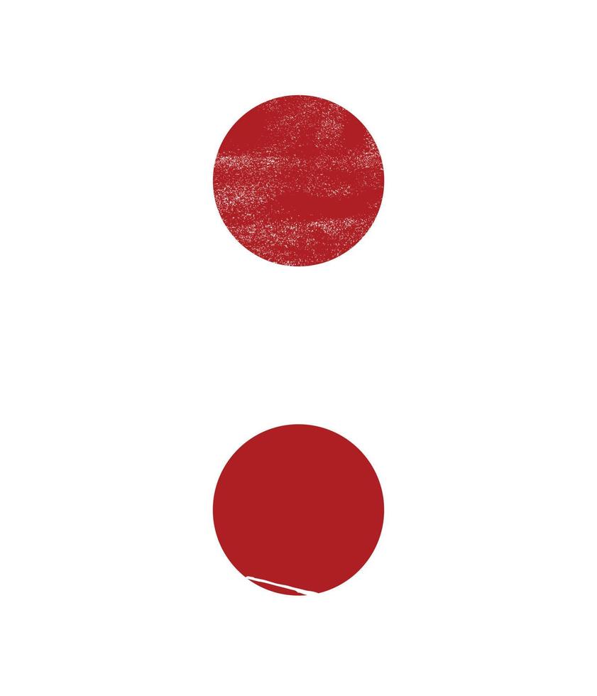 Japan flag in grunge style vector