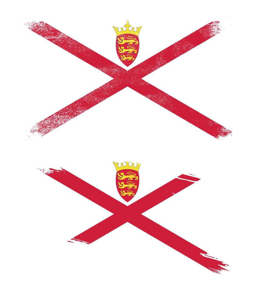 bandera de jersey en estilo grunge vector