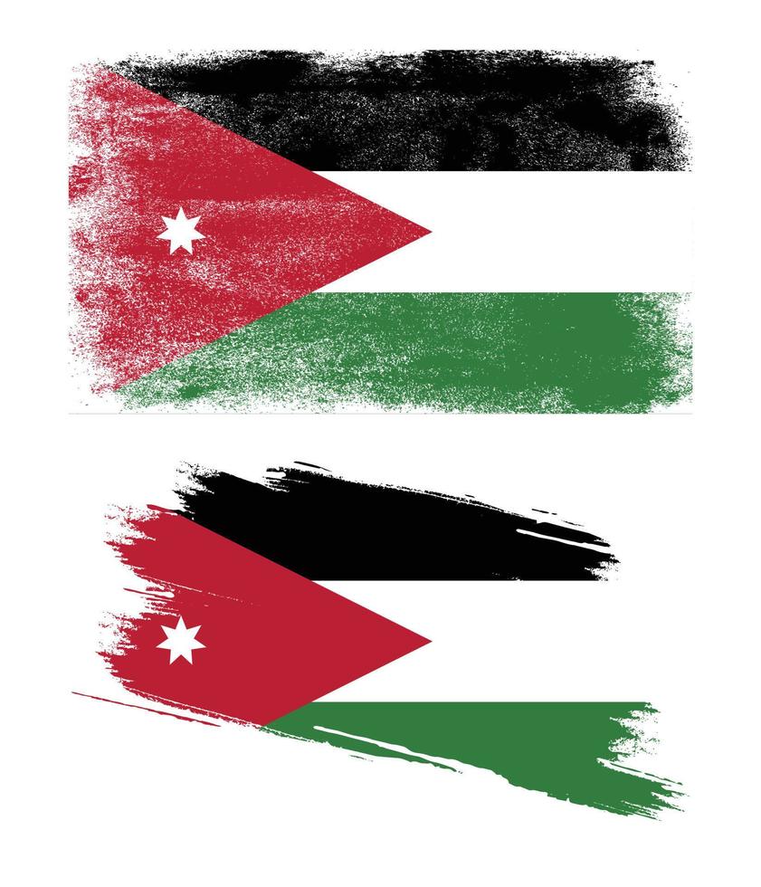 Jordan flag in grunge style vector