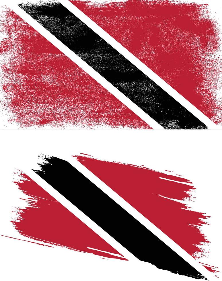 bandera de trinidad y tobago en estilo grunge vector