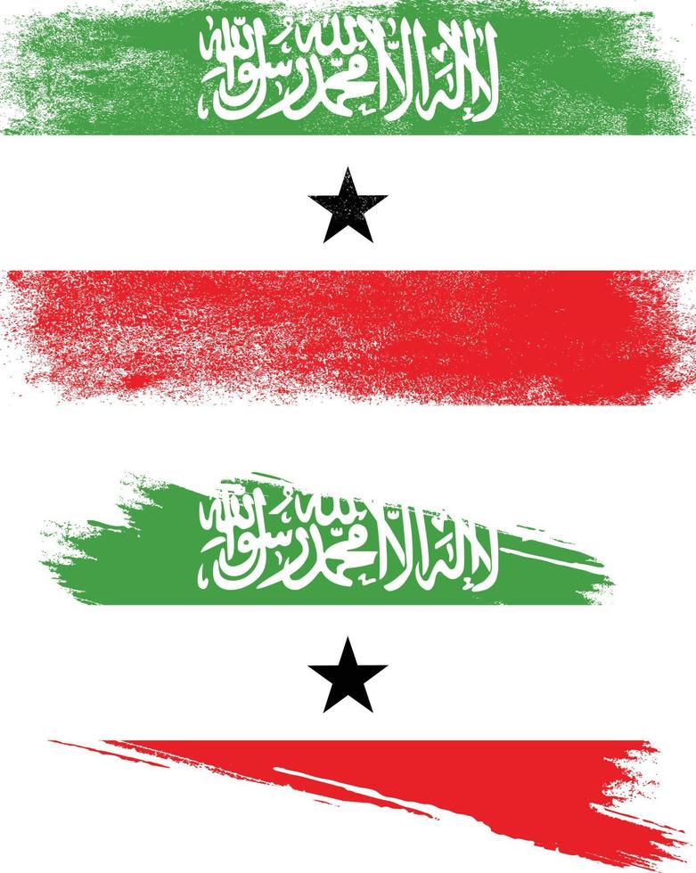 somaliland flag in grunge style vector