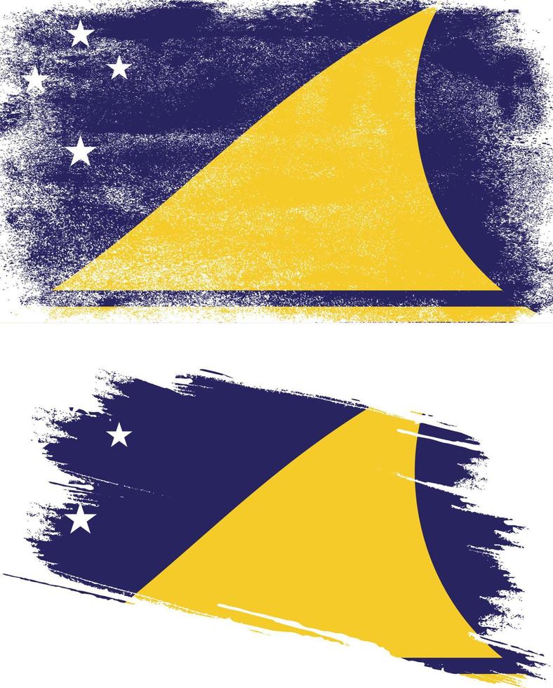 tokelau flag in grunge style vector