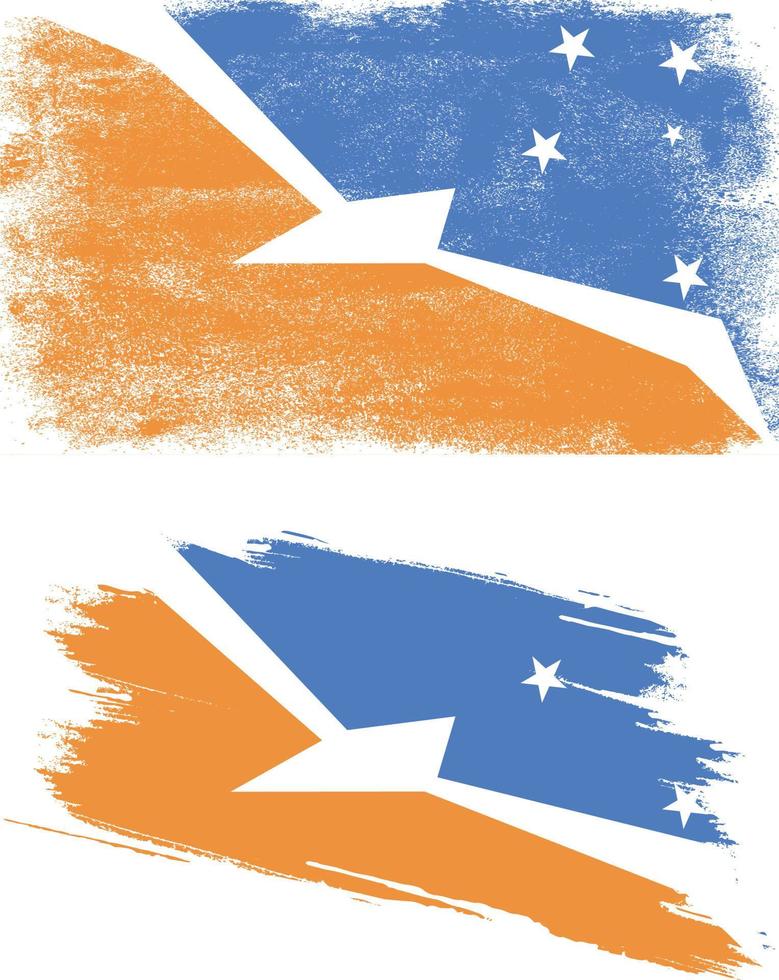 tierra del fuego province argentina flag in grunge style vector