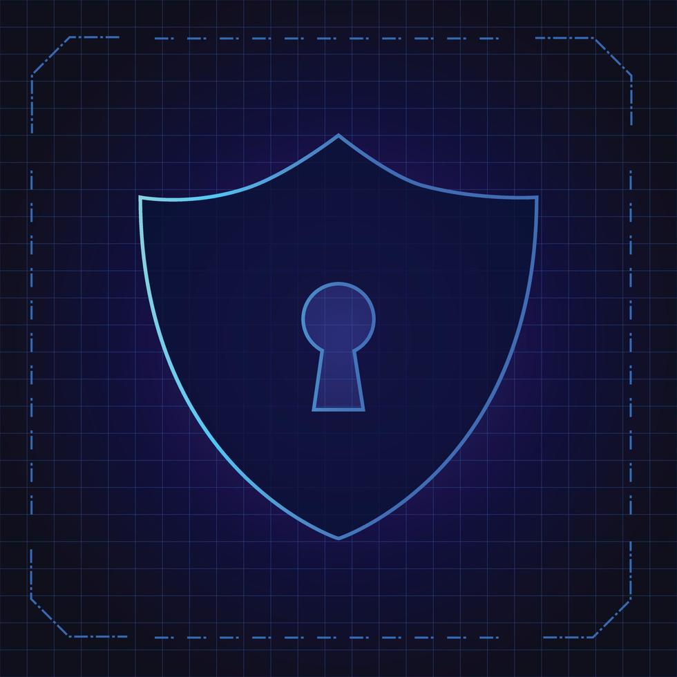 Cyber security technology concept , Shield With Keyhole icon  , personal data , vector