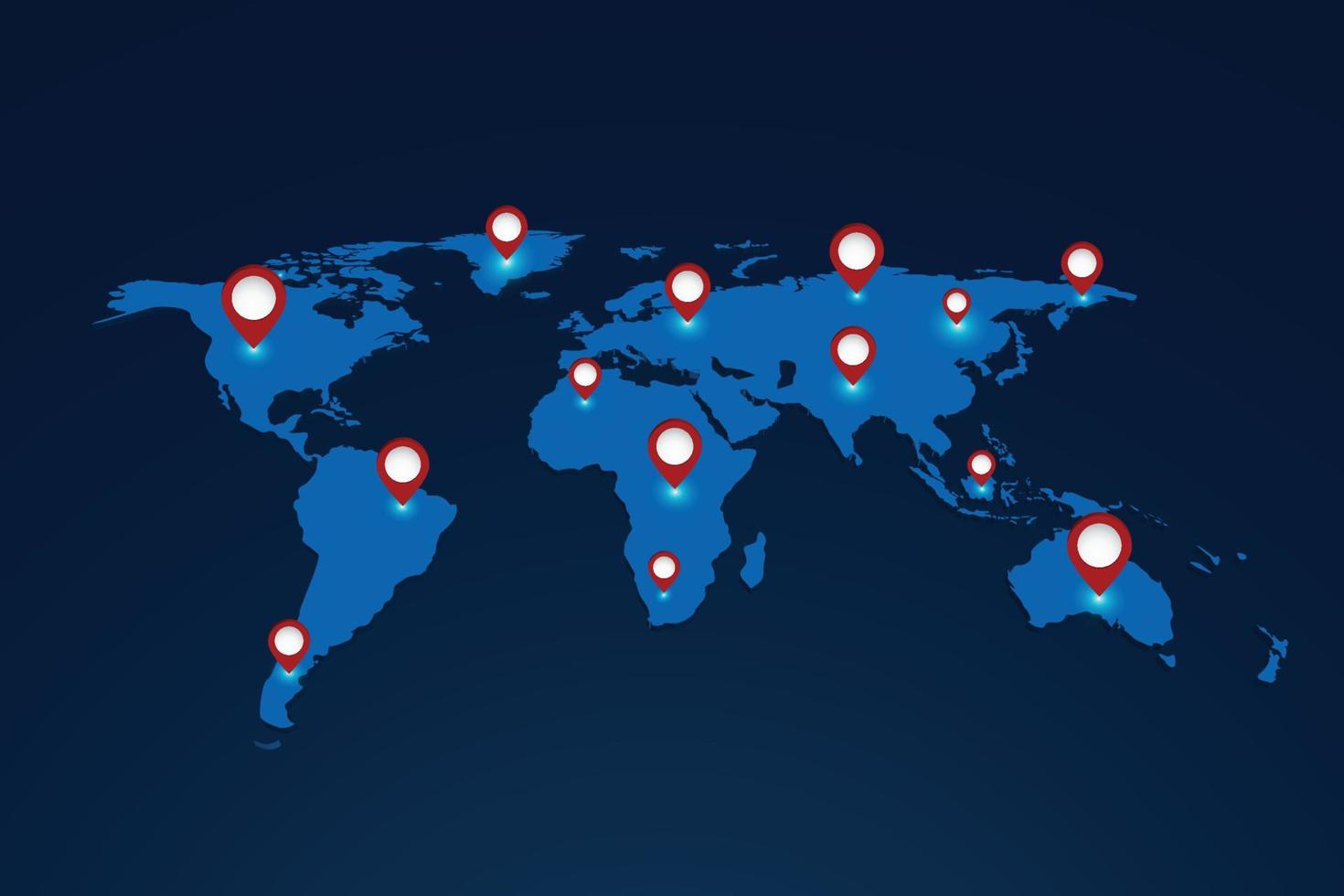 mapa de conexión de red global. concepto de red social. negocio. mapa del mundo internet.3d, trabajo desde casa vector