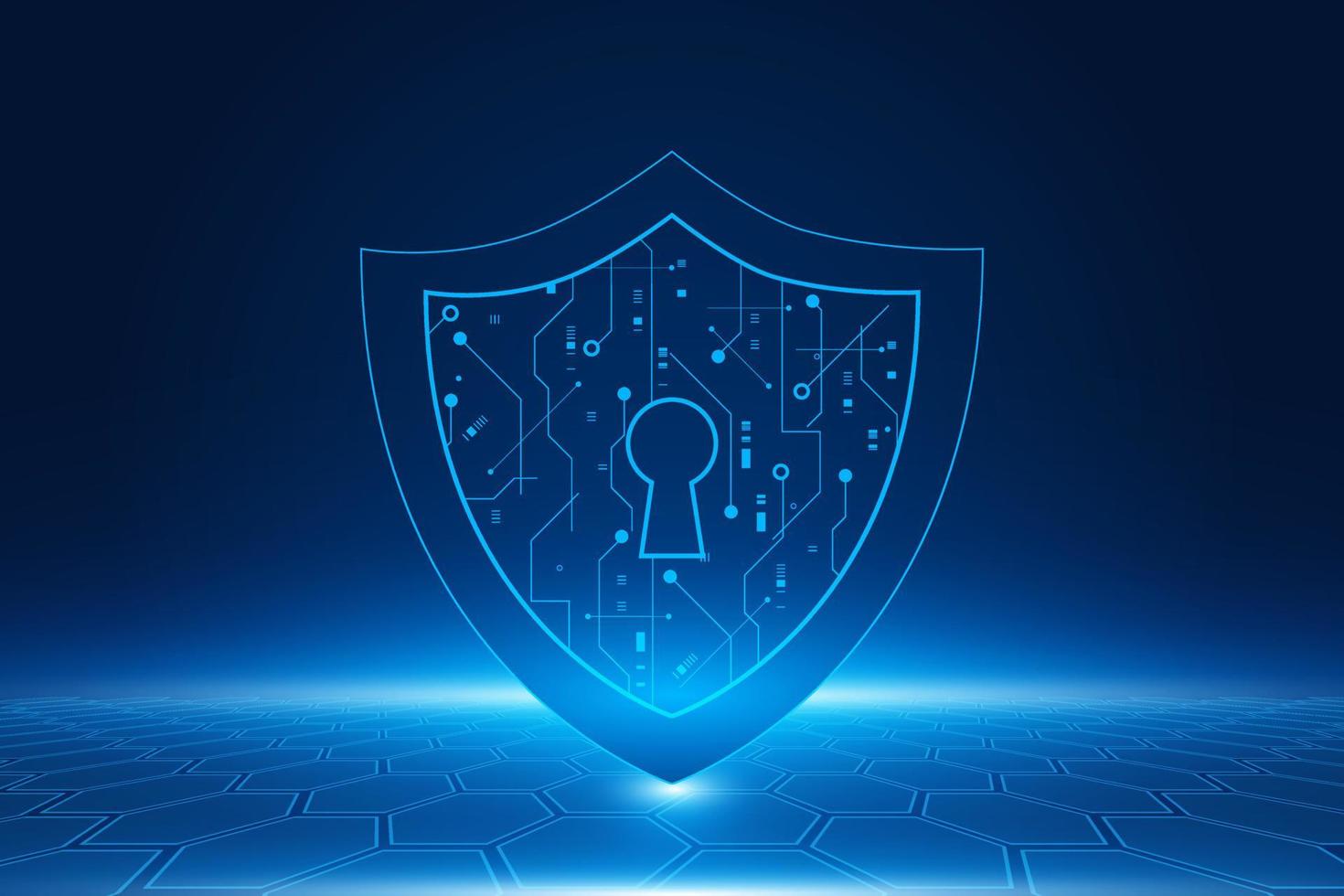 Cyber security technology concept , Shield With Keyhole icon  , personal data , vector
