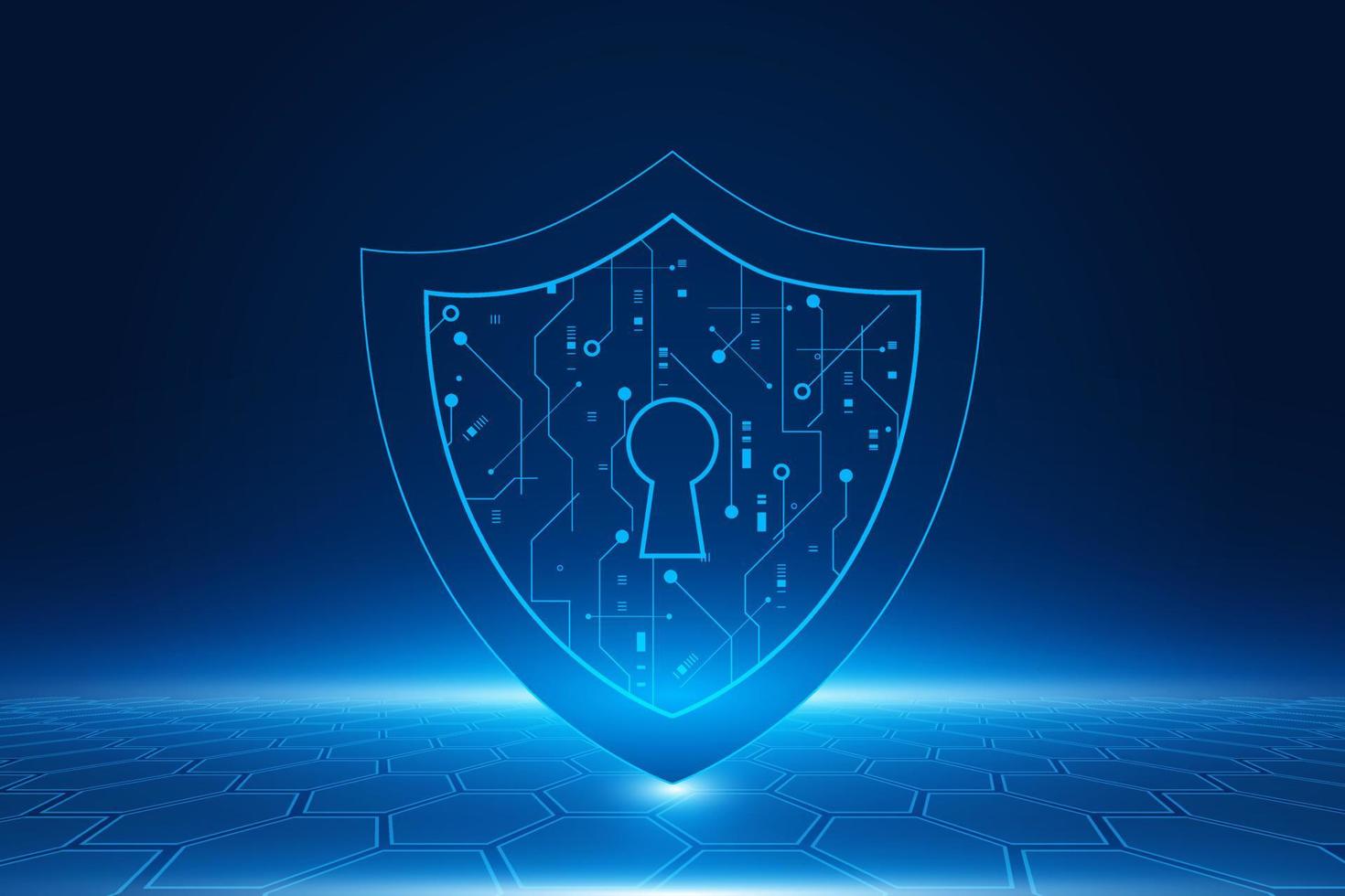 Cyber security technology concept , Shield With Keyhole icon  , personal data , vector