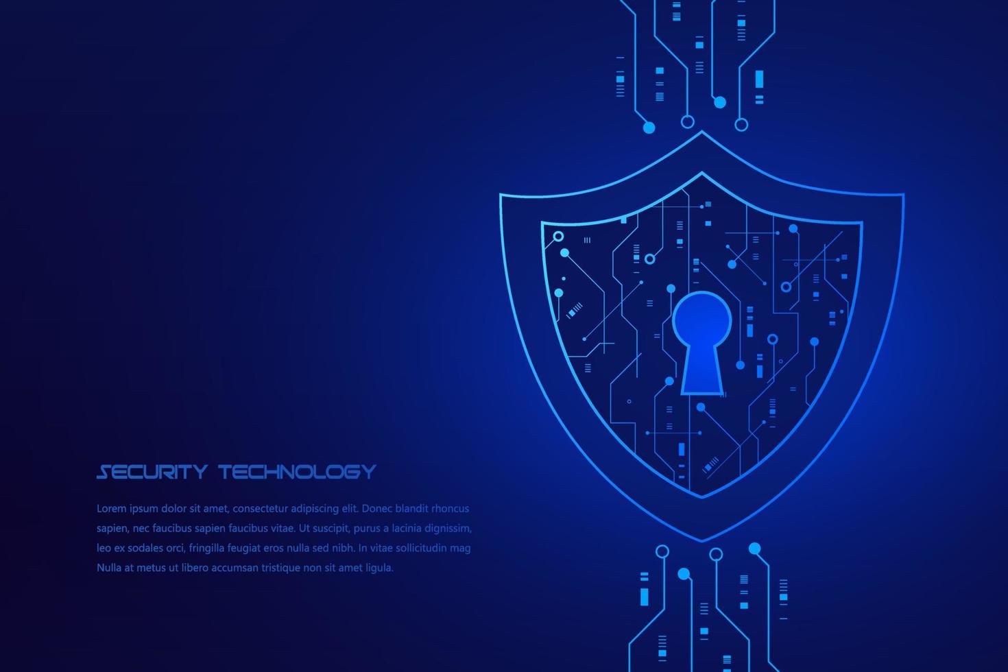 Cyber security technology concept , Shield With Keyhole icon  , personal data , vector