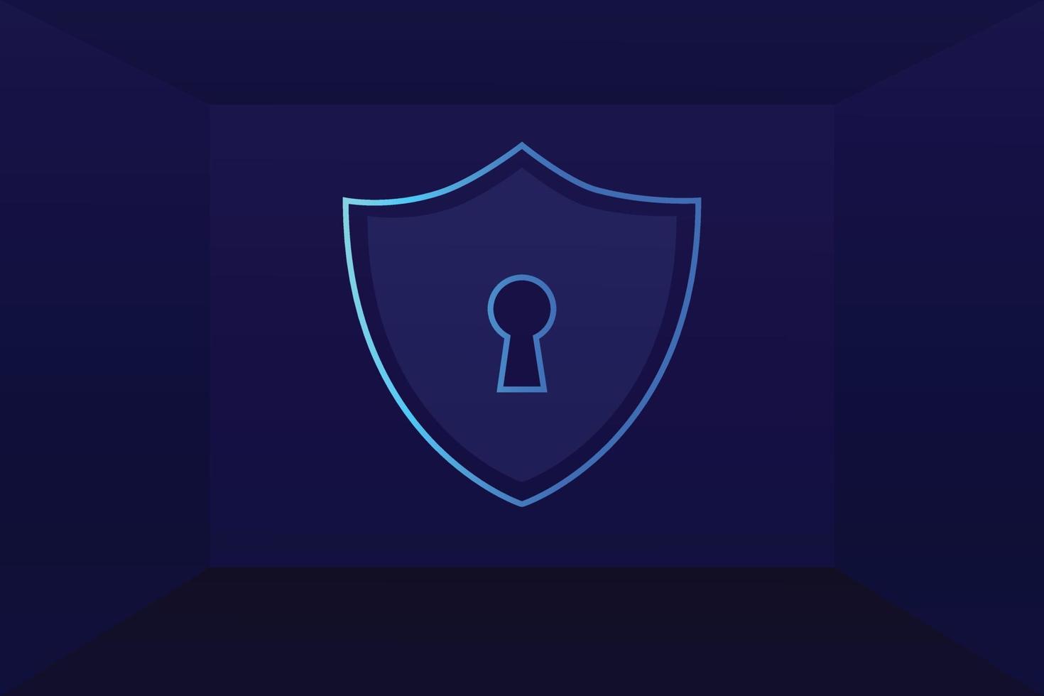 Cyber security technology concept , Shield With Keyhole icon  , personal data , vector