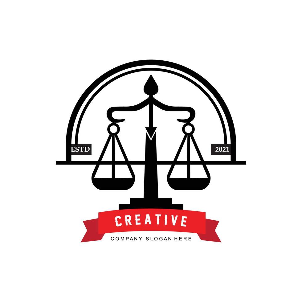 abogado o justicia ley logo vector diseño, icono ilustración