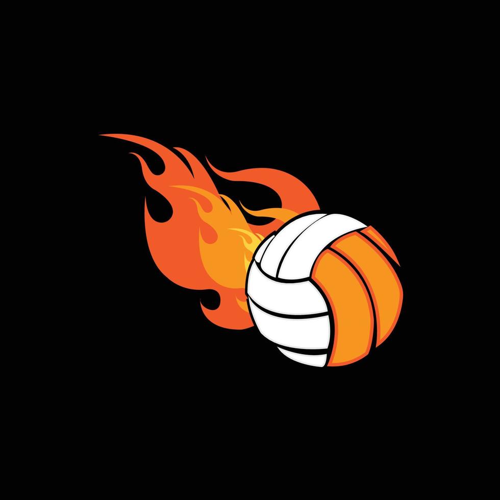 vector de icono de logotipo deportivo de voleibol, concepto de juegos retro