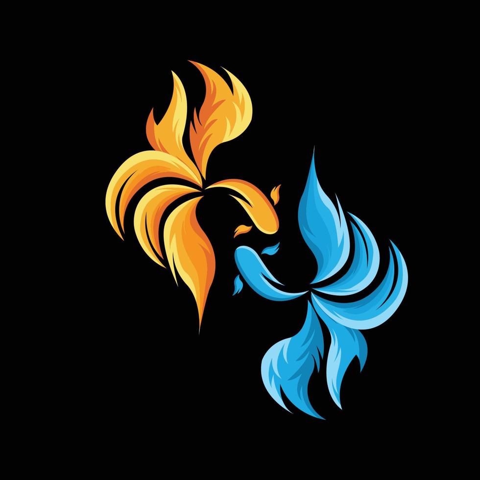 Attractive colored guppy fish logo icon design, suitable for screen printing, stickers, companies, banners vector