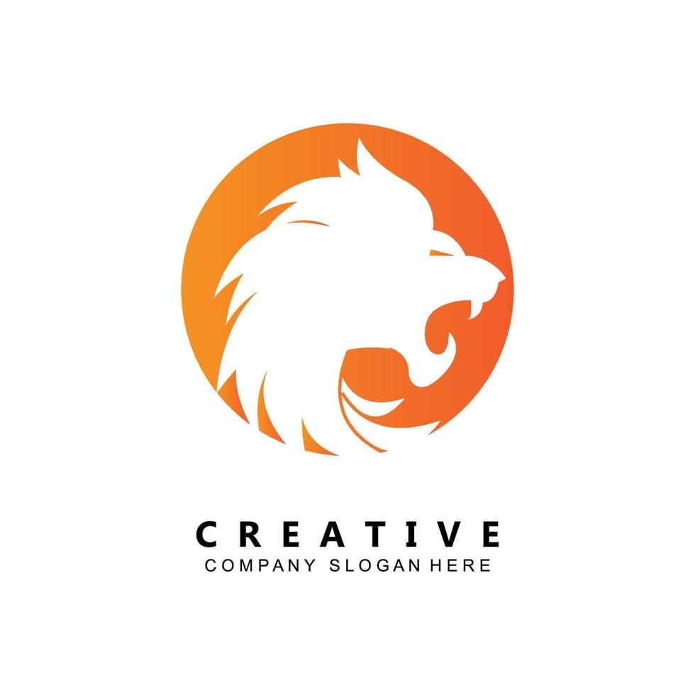 king lion logo symbol vector